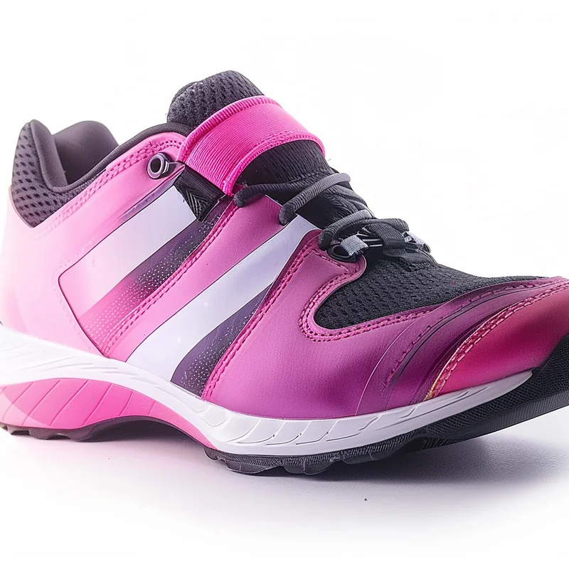 Sneakers Mov-Roz cu Dungă Neagră