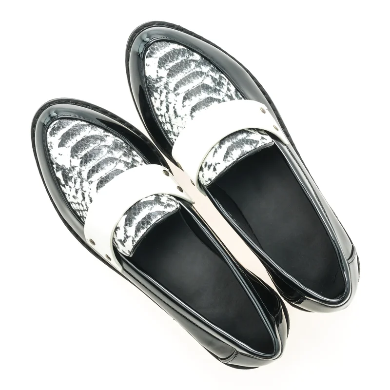 Pantofi Casual Verzi Lăcuiți